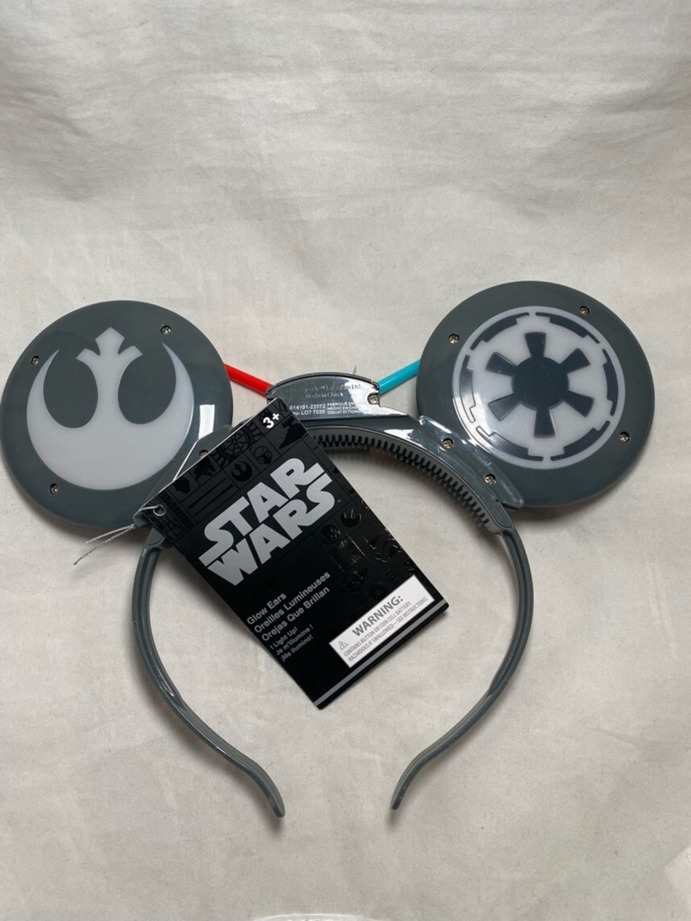 Star Wars Gray Rebel & Empire Glow Headband with Red and Blue Accents - Picture 5 of 7